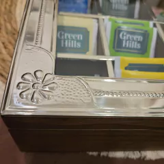 Caja de te alpaca y vidrio 9 divisiones - comprar online