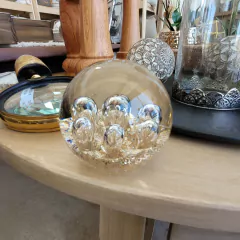 Golden pisapapel esfera de vidrio burbujas doradas - comprar online