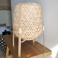 Lampara de mesa apolo Bambú con patas 38cm en internet