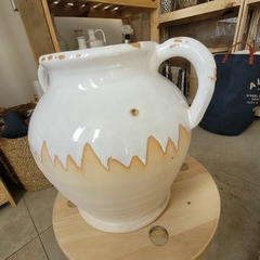 Jarron Blanco/Beige Vasija Ceramica 26Cm - comprar online
