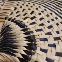 Abanico natural y negro 30x35cm - comprar online