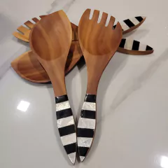 Set x2 Cuchara y tenedor anchos carey 26cm en internet