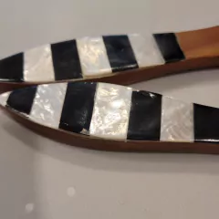 Set x2 Cuchara y tenedor anchos carey 26cm