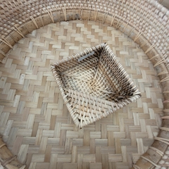 Bandeja servilletero rattan 12x4cm - tienda online