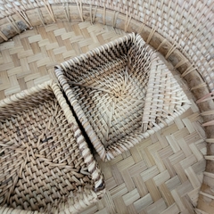 Bandeja servilletero rattan 12x4cm - kazaru