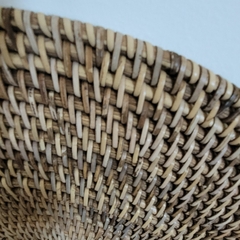 Plato de Sitio Rattan marrón bandeja redondo 40cm
