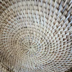 Imagen de Plato de Sitio Rattan marrón bandeja redondo 40cm