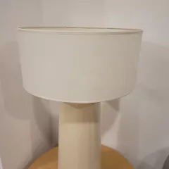 Lampara Cono Cerámica Beige Pantalla Lino en internet