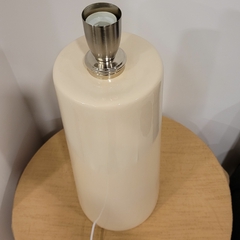 Lampara Cono Cerámica Beige Pantalla Lino - tienda online