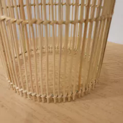 Lampara Cilindro Long rattan grande 25x73cm - kazaru