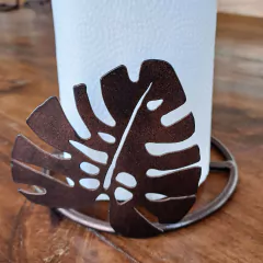 Imagen de Porta rollo cocina monstera óxido