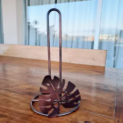 Porta rollo cocina monstera óxido