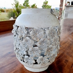 Imagen de Lampara flores blancas 25cm