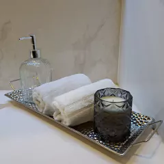 Beni bandeja rectangular metalica con asas chica 35cm - comprar online