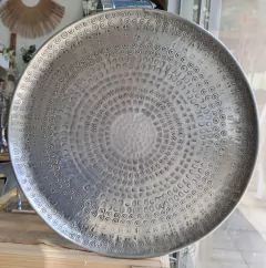 Bandeja geometricos metal chapa aluminio 48cm