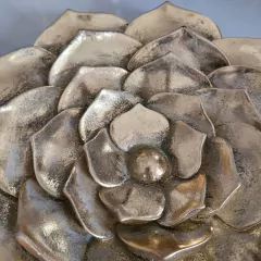 Flor Suculenta Dorada Cerámica 25Cm - tienda online
