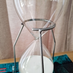 Metropolitan Reloj de Arena Plata con Soporte 13X25cm - kazaru