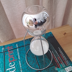 Metropolitan Reloj de Arena Plata con Soporte 13X25cm - comprar online