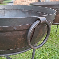 Fogonero Cuenco de Hierro 2 manijas pie y parrilla de la India 60Cm - comprar online