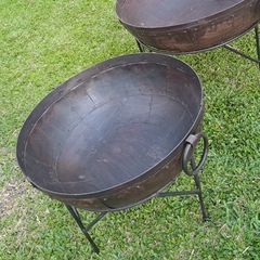 Fogonero Cuenco de Hierro 2 manijas pie y parrilla de la India 60Cm - comprar online