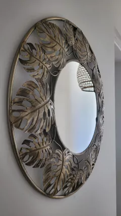 Friso con Espejo Monstera Peltre 62cm - comprar online