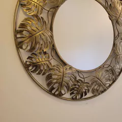 Friso con Espejo Monstera Peltre 62cm - tienda online