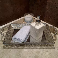 Set X2 Bandejas Rectangulares espejadas con Manijas - kazaru