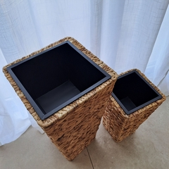 Macetero Fibras Jaipur cuadrado grande Portamacetas 63cm - kazaru
