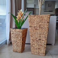 Macetero Fibras Jaipur cuadrado grande Portamacetas 63cm en internet