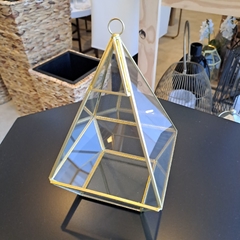 Nasser Piramide Dorado y Vidrio 23cm en internet