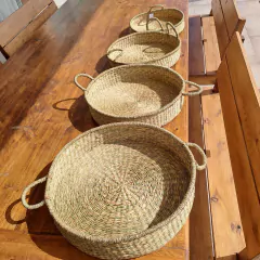 Bandeja con asas Seagrass Natural L 46cm - tienda online