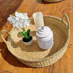 Bandeja con asas Seagrass Natural M 42cm