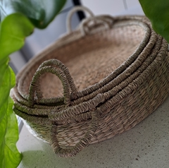 Bandeja con asas Seagrass Natural S 38cm