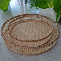 Set X2 Mesas nido Rock Fibras Naturales Base Hierro 57x40cm 69x50cm