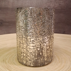 Portavela de Vidrio Plata Gastado - comprar online