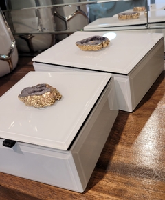 Agate Caja blanca 15,5x12x6cm - kazaru