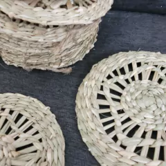 Imagen de Apoyavasos posavasos redondos seagrass 10cm