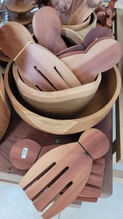 Juego de Manos Ensaladera de Madera Sawoh - kazaru