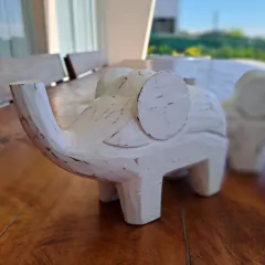 Set de 3 elefantes de madera adorno - comprar online