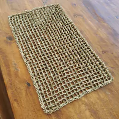 Felpudo Alfombra fibra natural calada 70x41cm - comprar online