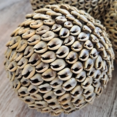 Esfera marrón caracoles natural 10cm