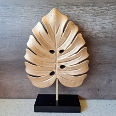 Monstera Gold Escultura 17,5x6x27cm - comprar online