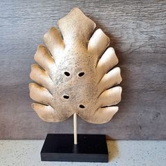 Monstera Gold Escultura 17,5x6x27cm - tienda online