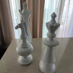 Set x3 Piezas de Ajedrez Blancas de cerámica - comprar online