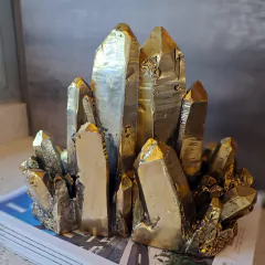 Sujeta Libros Quarzo Dorado 25cm - kazaru