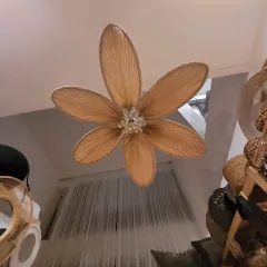 Lampara Pantalla Plana 6 Palmas Lotus 118cm - kazaru