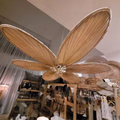 Lampara Pantalla Plana 6 Palmas Lotus 118cm en internet