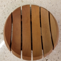 Imagen de Jabonera de madera Sawoh palitos redonda D10cm