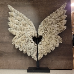 Imagen de Alas de Madera Tallada en Pedestal 53cm