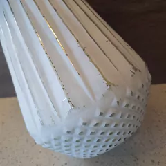 Portavela De Vidrio Blanco Cónico 19Cm - comprar online